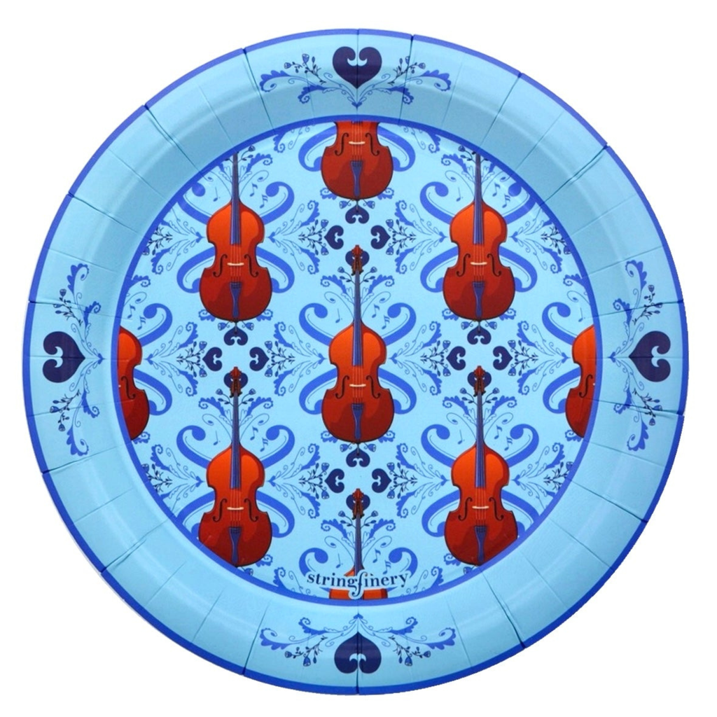 Blue 9-inch double bass paper plate
