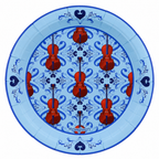 Blue 9-inch cello paper plate